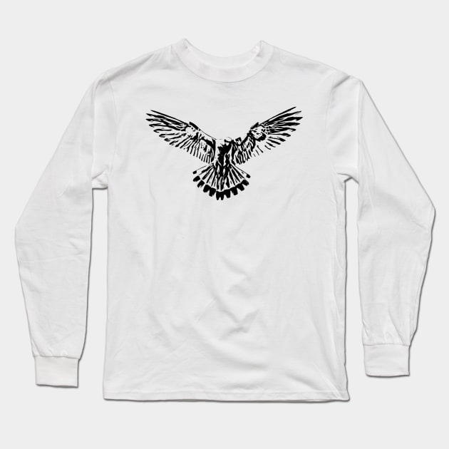 Hawk Long Sleeve T-Shirt by Nimmersatt